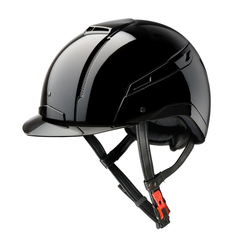 JS Italia Shiny Riding Helmet Black