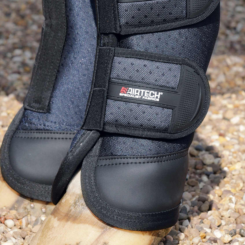 Premier Equine Airtechnology Knee Pro-Tech Travel Boots Navy Front strap