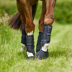 Stubben cross country boots on horse front pair